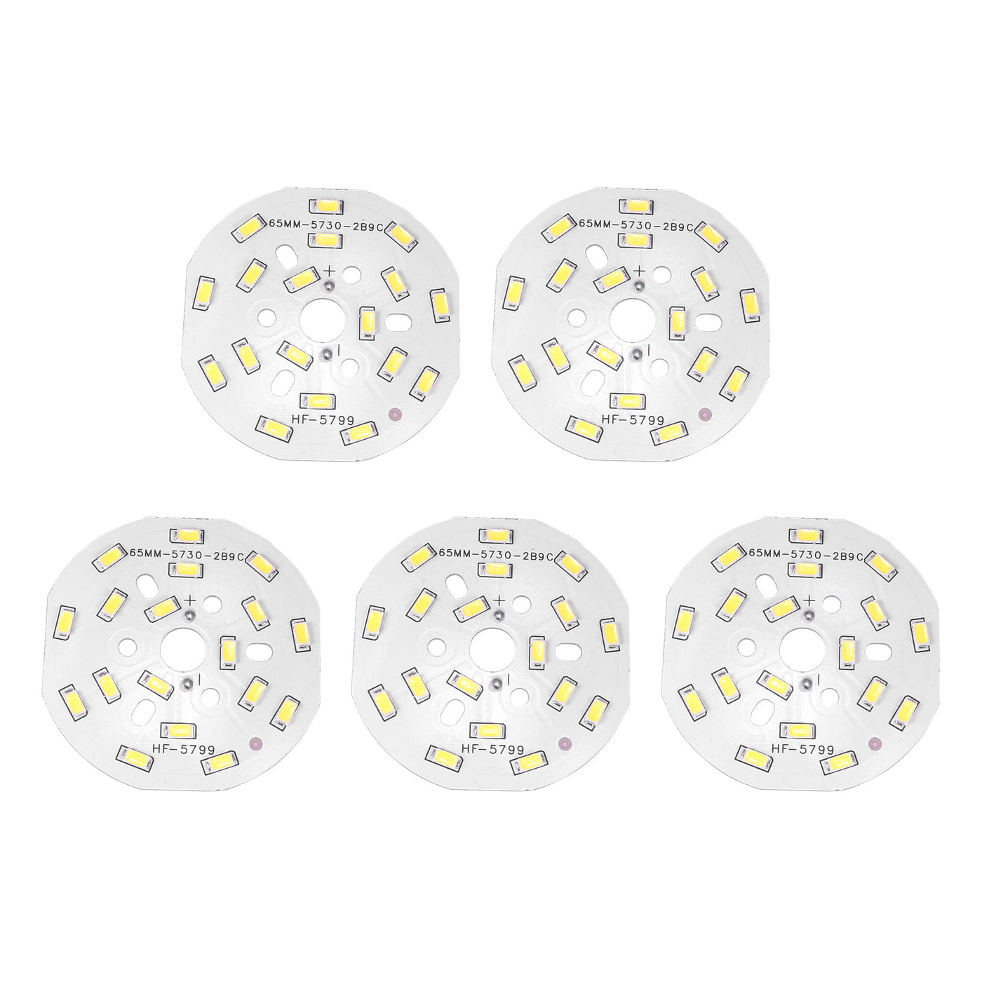 uxcell Uxcell 300mA 9W 18 LEDs 5730 Surface Mounted Devices LED Chip Module Aluminum Board Pure White Super Bright 65mm Dia 5pcs