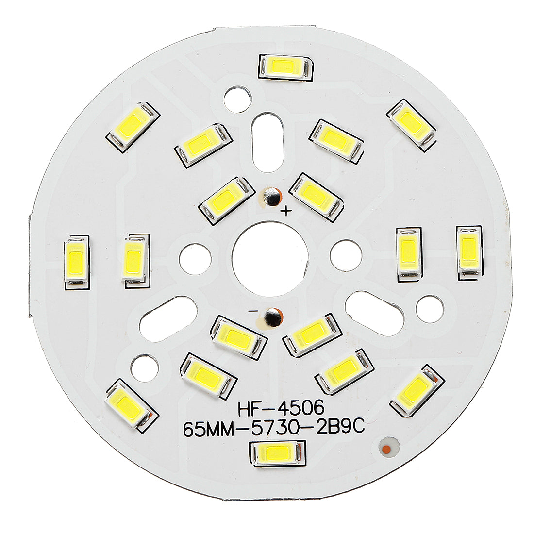 uxcell Uxcell 300mA 9W 18 LEDs 5730 Surface Mounted Devices LED Chip Module Aluminum Board Pure White Super Bright 65mm Dia
