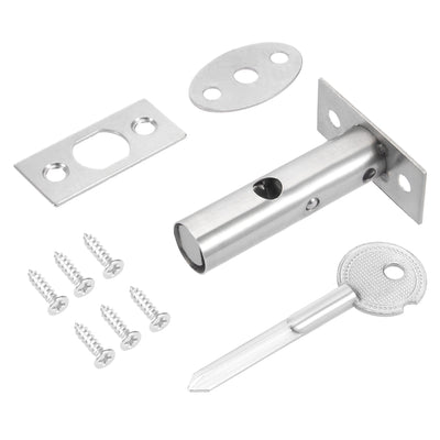 Harfington Uxcell 13mm Dia Cylinder Core Stainless Steel Hidden Tubewell Key Mortise Lock