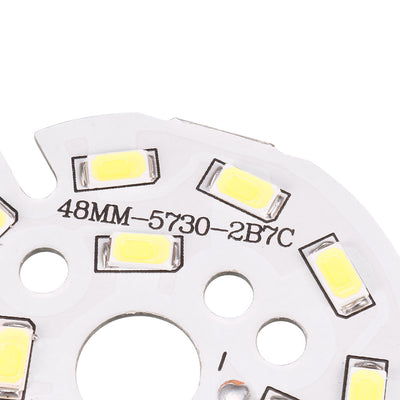 Harfington Uxcell 300mA 7W 14 LEDs 5730 Surface Mounted Devices LED Chip Module Aluminum Board Pure White Super Bright 48mm Dia 10pcs