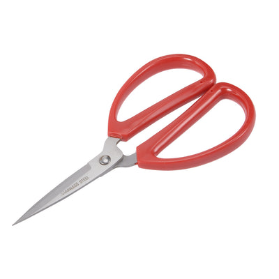 Harfington Uxcell 6 Inch Stainless Steel Scissor for Office Home Cutting, Straight Red Handle