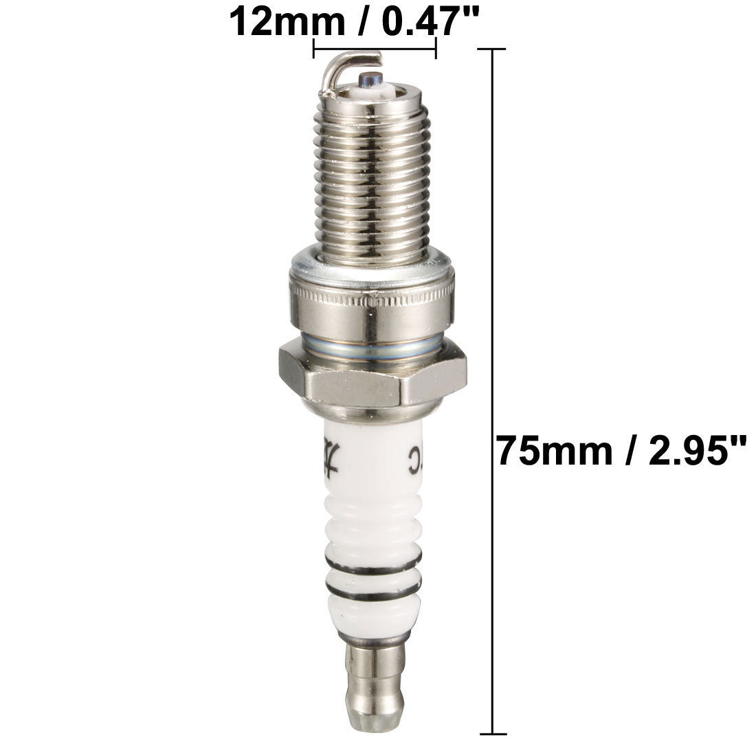 uxcell Uxcell D8TC Ignition Iridium Spark Plug 12mm Thread