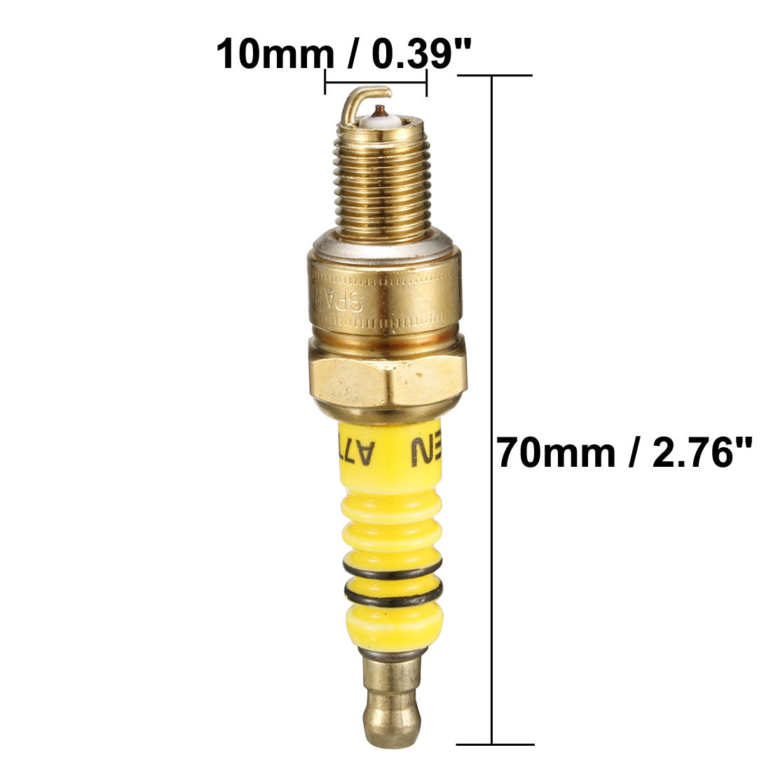 uxcell Uxcell A7TC 10mm Thread Ignition Iridium Spark Plug