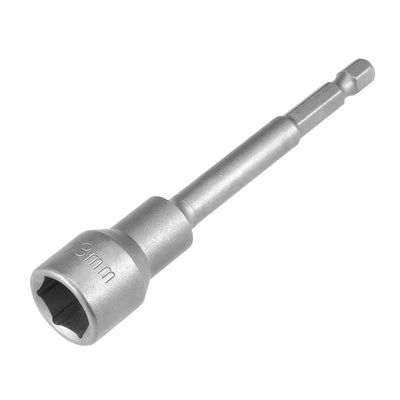 Harfington Uxcell 1/4" Quick Change Shank 19mm Non-Magnetic Nut Socket Driver Wrench, 4" Length