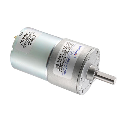 Harfington Uxcell 24V DC 52 RPM Gear Motor High Torque Electric Reduction Gearbox Centric Output Shaft