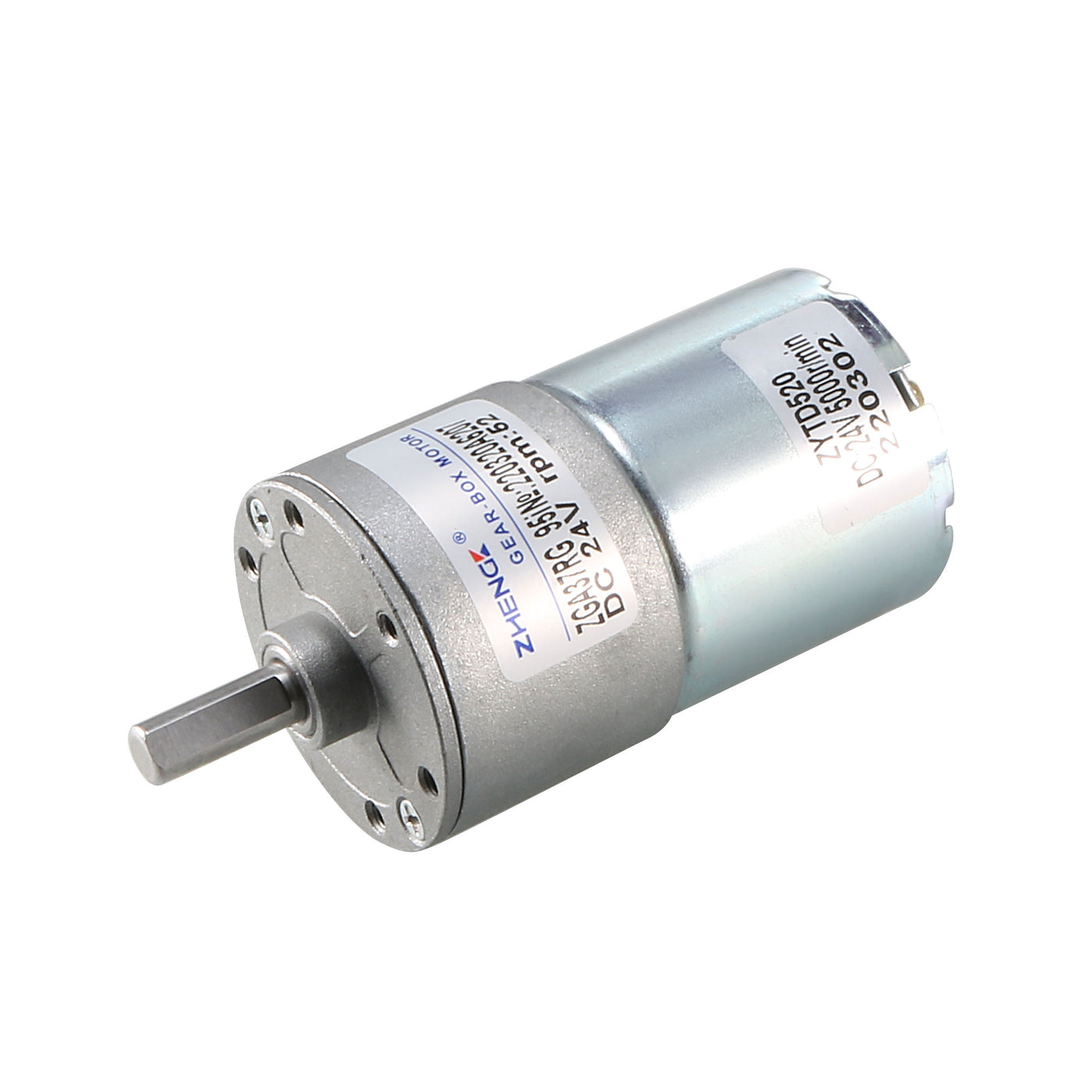 uxcell Uxcell 24V DC 52 RPM Gear Motor High Torque Electric Reduction Gearbox Centric Output Shaft