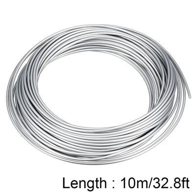 Harfington Uxcell 3D Printer Pen Filament Refills, 32.8Ft Length, 1.75 mm Dia, PLA, Dimensional Accuracy +/- 0.02mm, for 3D Painting and Drawing, Silver Tone