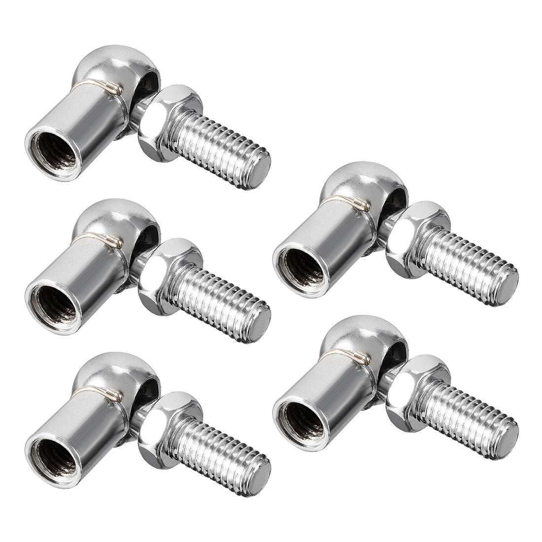 uxcell Uxcell Gas Spring End Fitting M8 Female Thread 8mm Round Handle Dia A3 Steel 5pcs