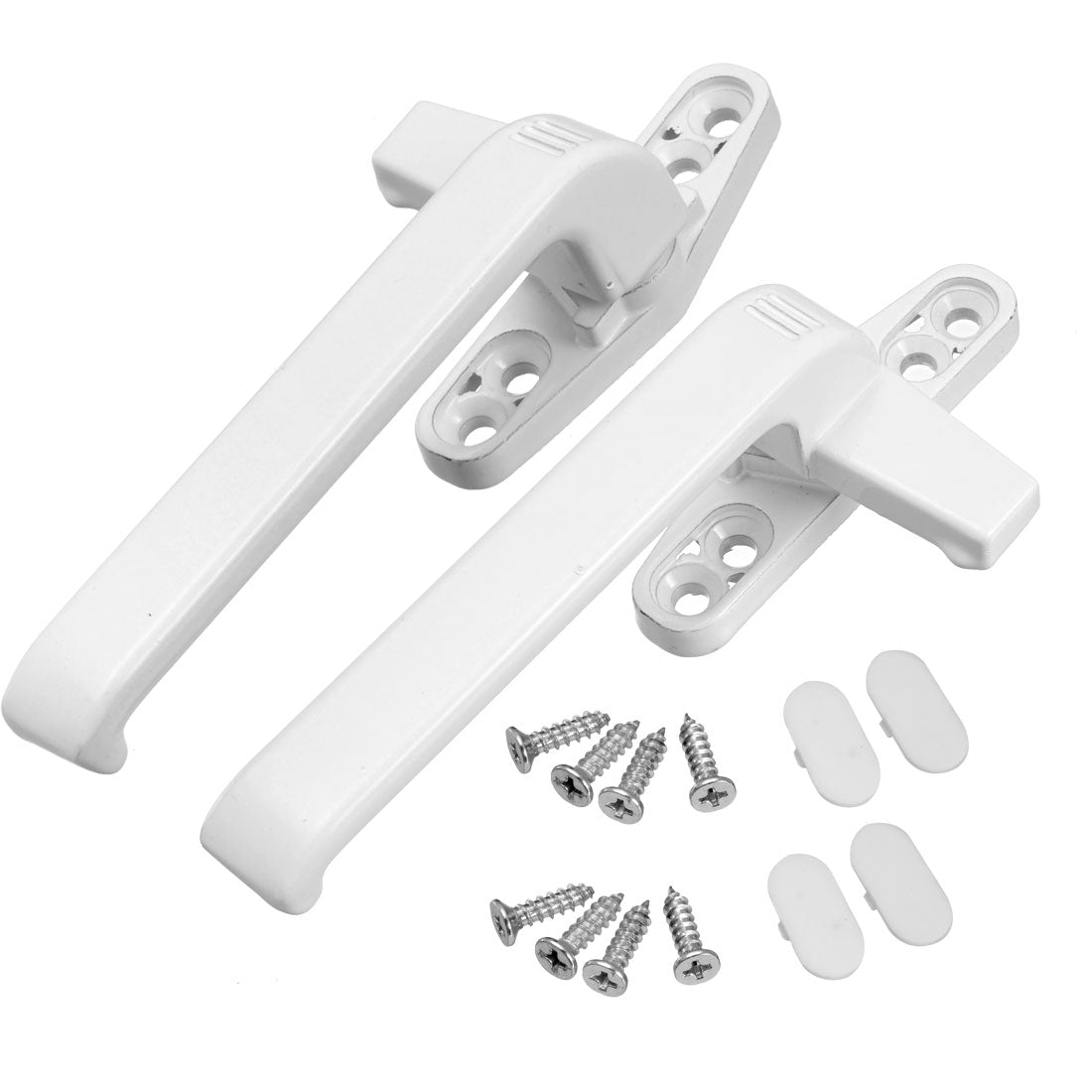 uxcell Uxcell 2pcs Window Sash Latch Lock Zinc Alloy Power Coating Right Left Hand Silver