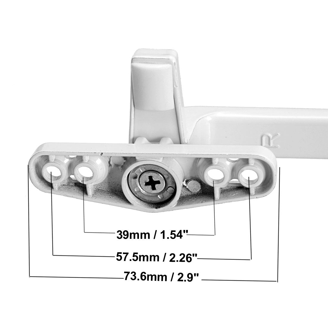 uxcell Uxcell Window Sash Latch Lock Handle Zinc Alloy Power Coating Right Hand White