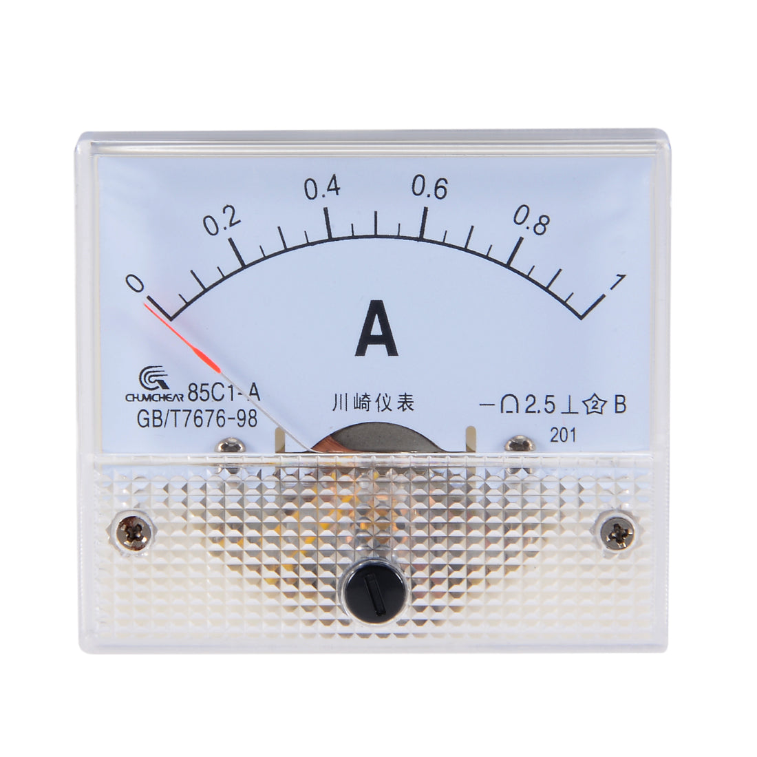 uxcell Uxcell 85C1-A Analog Current Panel Meter DC 1A Ammeter for Circuit Testing Ampere Tester Gauge 1 PCS