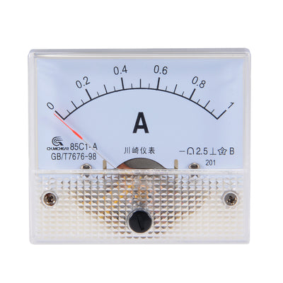 Harfington Uxcell 85C1-A Analog Current Panel Meter DC 1A Ammeter for Circuit Testing Ampere Tester Gauge 1 PCS