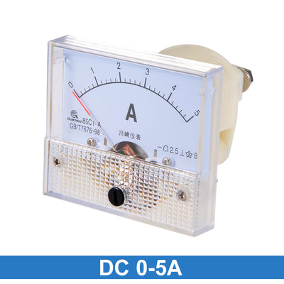 Harfington Uxcell 85C1-A Analog Current Panel Meter DC 5A Ammeter for Circuit Testing Ampere Tester Gauge 1 PCS