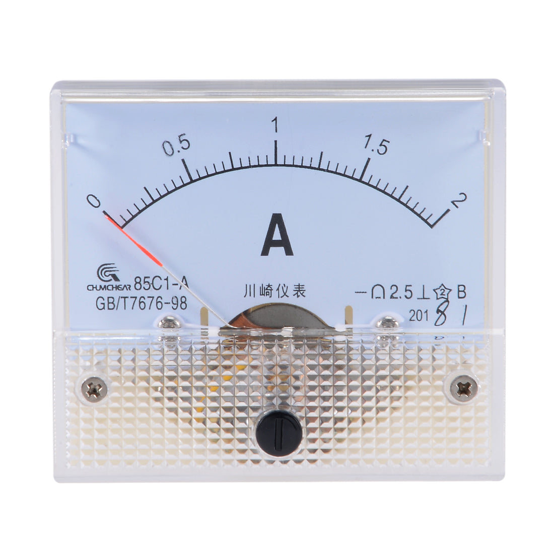 uxcell Uxcell 85C1-A Analog Current Panel Meter DC 2A Ammeter for Circuit Testing Ampere Tester Gauge 1 PCS