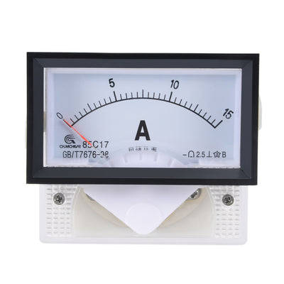 Harfington Uxcell 85C17 Analog Current Panel Meter DC 15A Ammeter for Circuit Testing Ampere Tester Gauge 1 PCS
