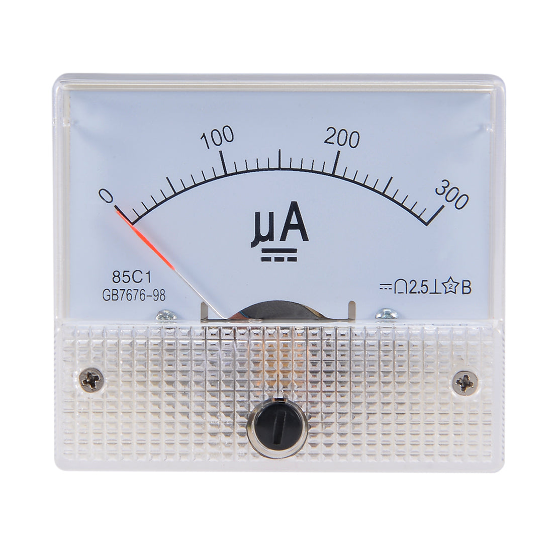 uxcell Uxcell 85C1 Analog Current Panel Meter DC 300uA Ammeter for Circuit Testing Ampere Tester Gauge 1 PCS