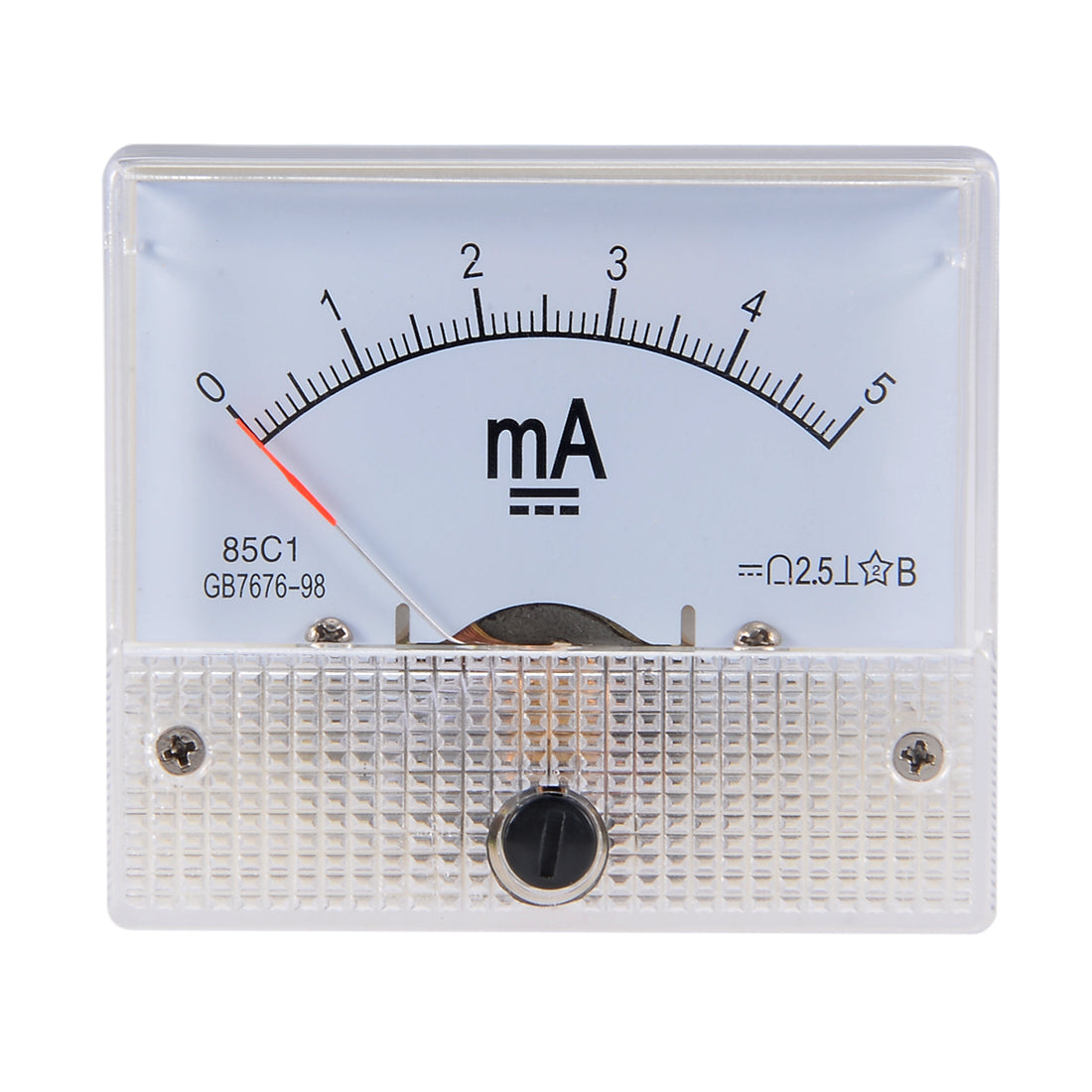 uxcell Uxcell 85C1 Analog Current Panel Meter DC 5mA Ammeter for Circuit Testing Ampere Tester Gauge 1 PCS