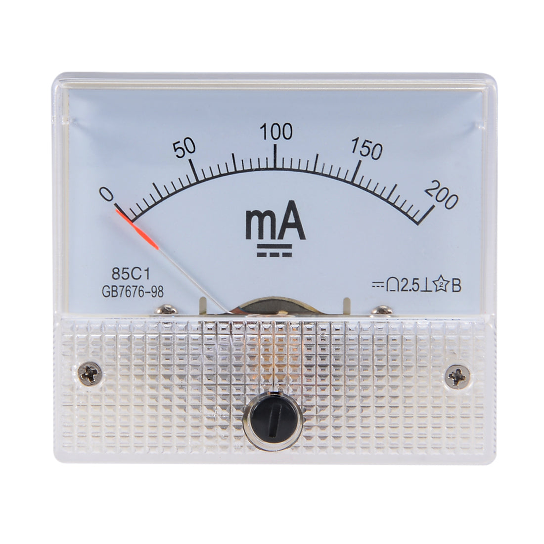 uxcell Uxcell 85C1 Analog Current Panel Meter DC 200mA Ammeter for Circuit Testing Ampere Tester Gauge 1 PCS