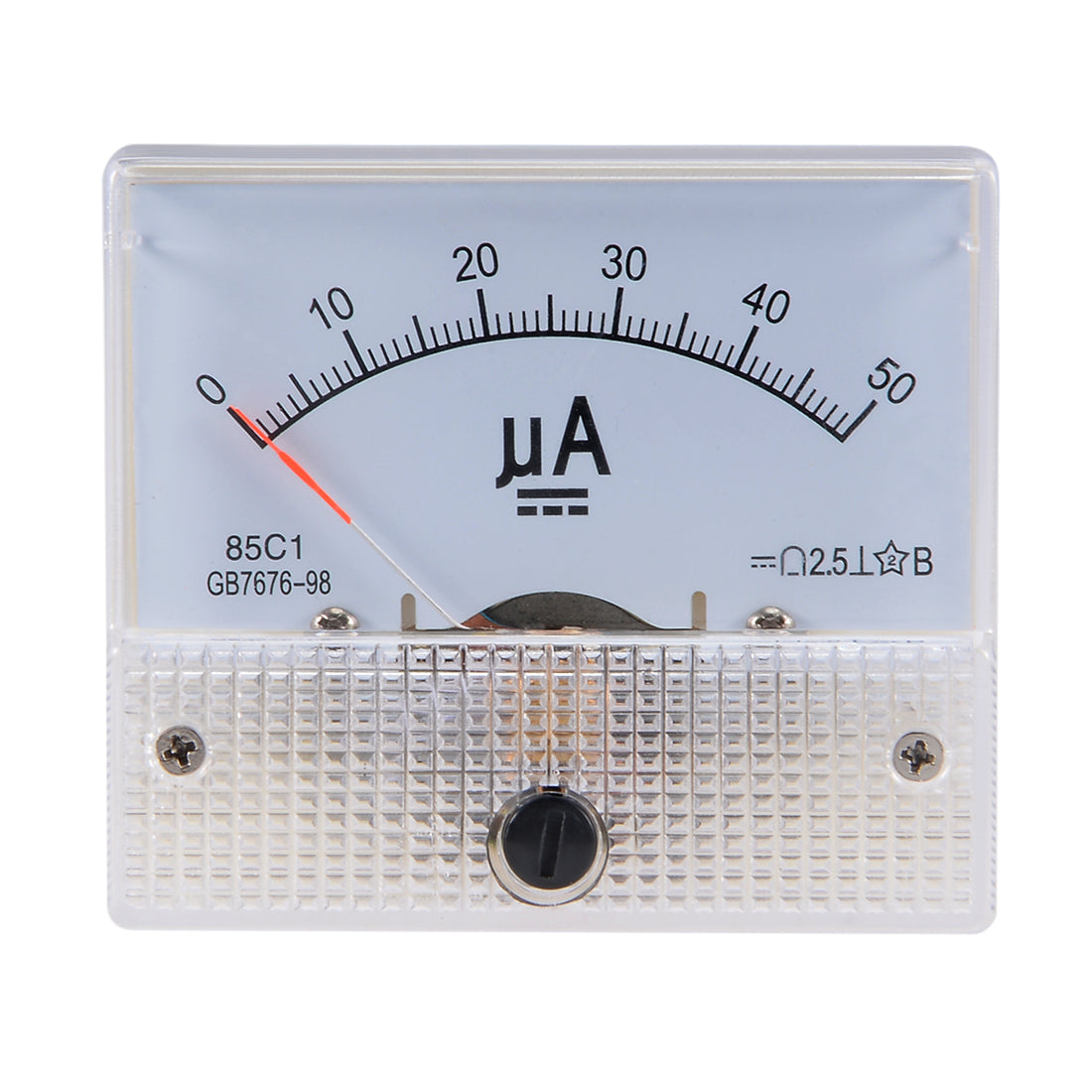 uxcell Uxcell 85C1 Analog Current Panel Meter DC 50uA Ammeter for Circuit Testing Ampere Tester Gauge 1 PCS