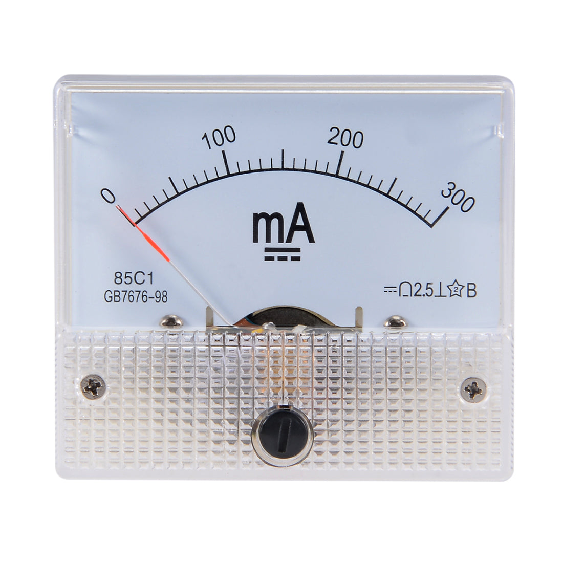 uxcell Uxcell 85C1 Analog Current Panel Meter DC 300mA Ammeter for Circuit Testing Ampere Tester Gauge 1 PCS