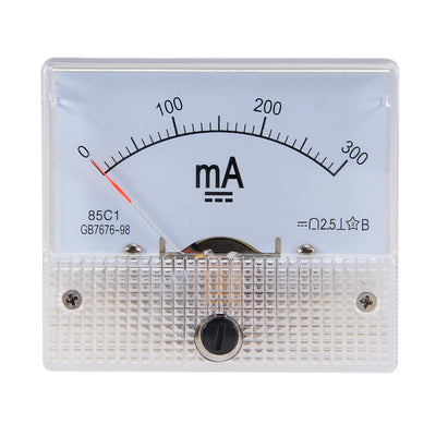 Harfington Uxcell 85C1 Analog Current Panel Meter DC 300mA Ammeter for Circuit Testing Ampere Tester Gauge 1 PCS