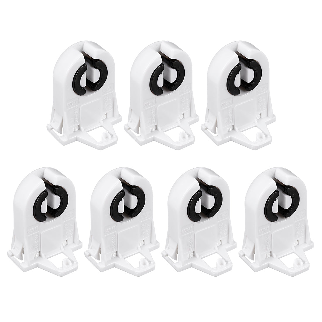 uxcell Uxcell 7 Pcs 2A T8 Socket G13 Base Fluorescent Lamp Holder Light Accessory White