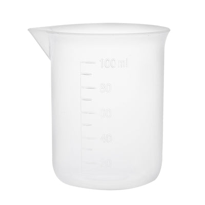 Harfington Uxcell 3pcs Measuring Cup Labs PP Graduated Beakers 100ml