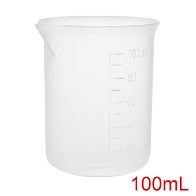 Harfington Uxcell 10pcs Measuring Cup Labs PP Graduated Beakers 100ml