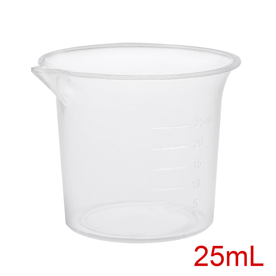 uxcell Uxcell 5pcs Measuring Cup Labs PP Graduated Beakers 25ml