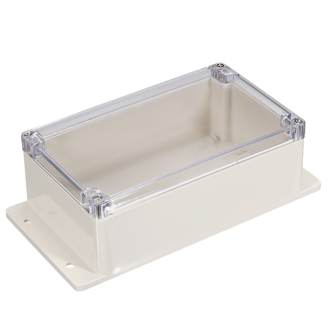 uxcell Uxcell 200*120*75mm Electronic ABS Plastic DIY Junction Box Enclosure Case w Clear cover and Fixed Hanger