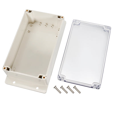 Harfington Uxcell 200*120*75mm Electronic ABS Plastic DIY Junction Box Enclosure Case w Clear cover and Fixed Hanger