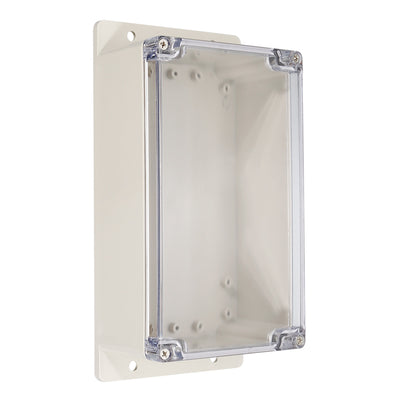 Harfington Uxcell 200*120*75mm Electronic ABS Plastic DIY Junction Box Enclosure Case w Clear cover and Fixed Hanger