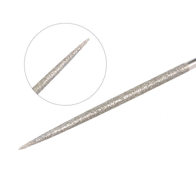 Harfington Uxcell 10Pcs 2mm x 100mm Round Diamond Needle File 150 Grit
