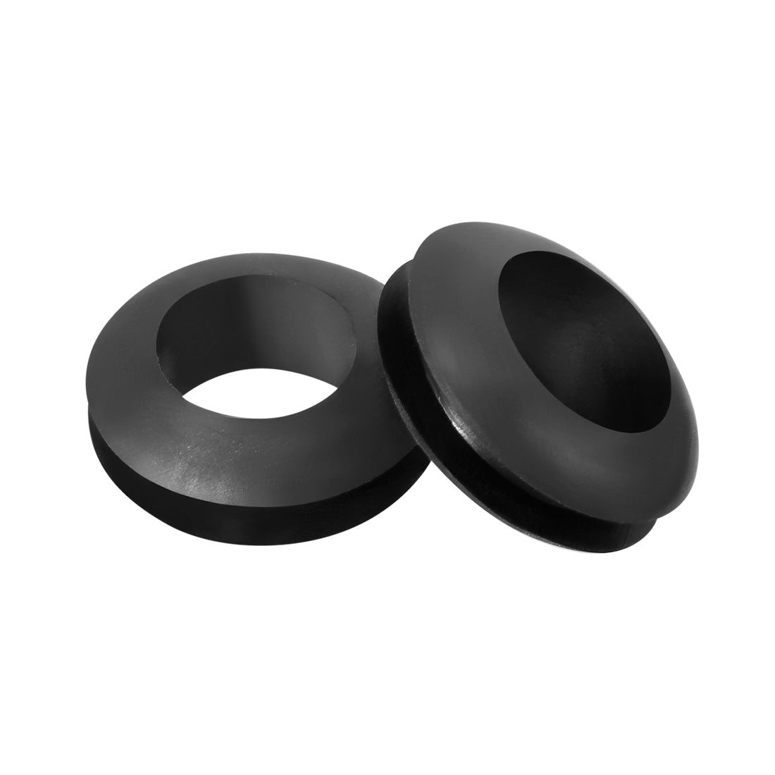 uxcell Uxcell Wire Protector Oil Resistant Armature Rubber Grommet 10mm Inner Dia 300Pcs Black