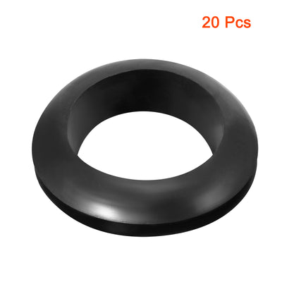 Harfington Uxcell Wire Protector Oil Resistaant Armature Rubber Grommets 20Pcs