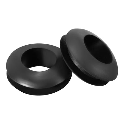 Harfington Uxcell Wire Protector Oil Resistant Armature Rubber Grommet 18mm Inner Dia 300Pcs Black