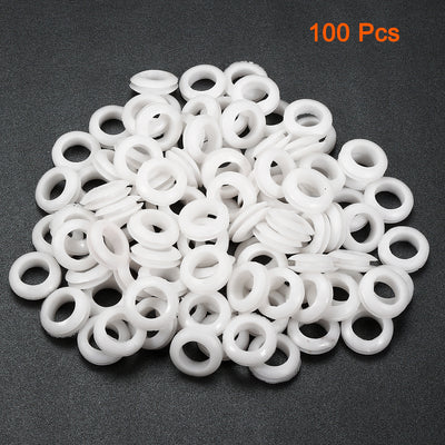 Harfington Uxcell Wire Protector Oil Resistant Armature Rubber Grommet 12mm Inner Dia 100Pcs White