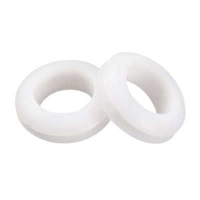 Harfington Uxcell Wire Protector Oil Resistant Armature Rubber Grommet 12mm Inner Dia 100Pcs White