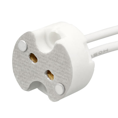 Harfington Uxcell 5Pcs Wire Connector Ceramic MR16 Lamp Holder LED Light Socket Base Converter 14cm Long