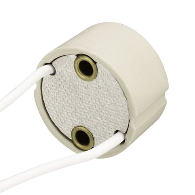 Harfington Uxcell 40Pcs Wire Connector Ceramic GU10 Lamp Holder LED Light Socket Base Converter 15cm Long