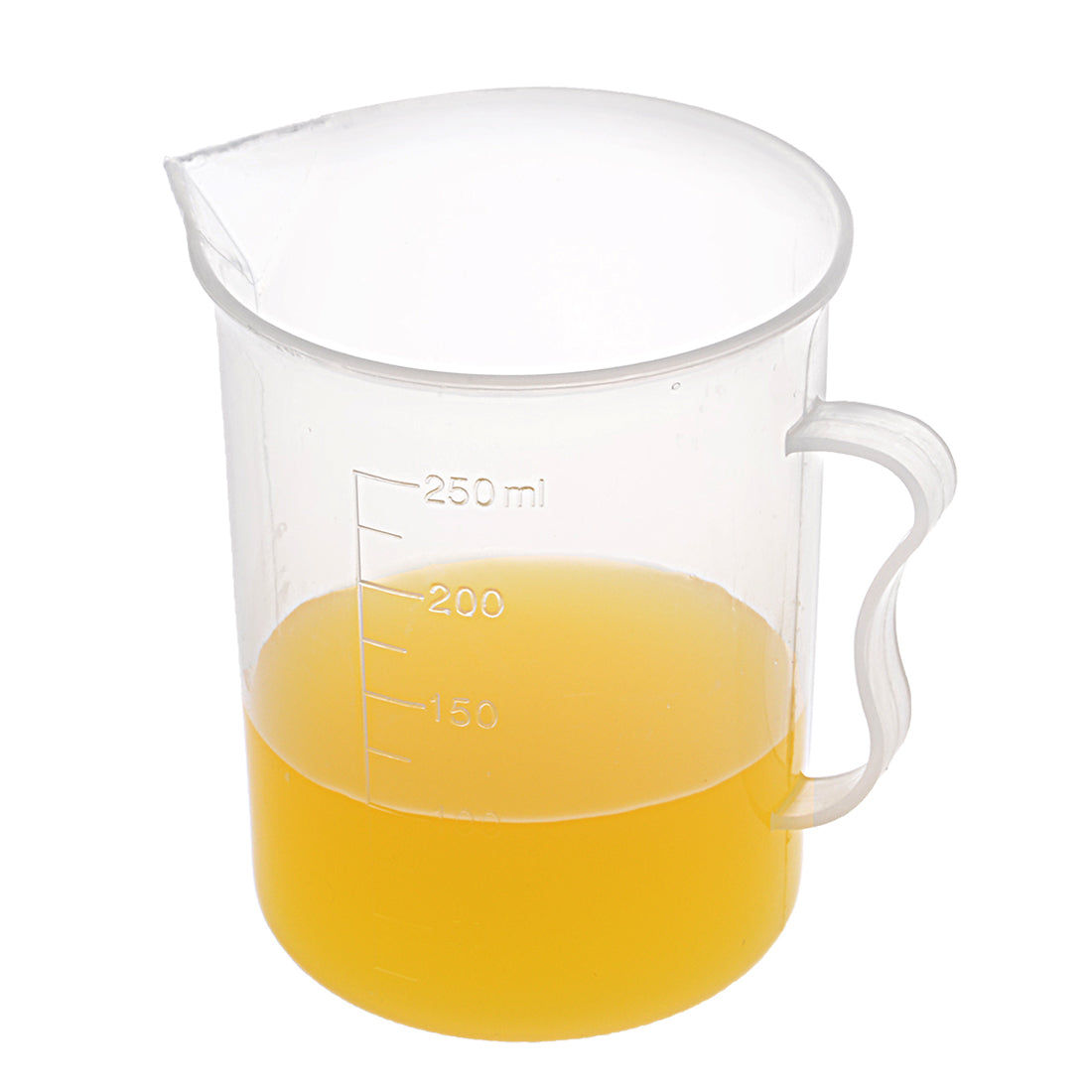 uxcell Uxcell Laboratory Transparent White PP 250mL Measuring Cup Handled Beaker