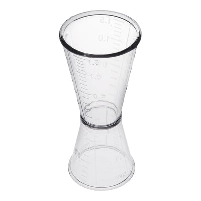 Harfington Uxcell Double Clear Plastic Measure Cup For Party Kitchen 40ml/20ml