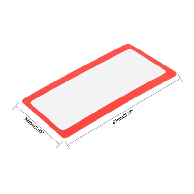Harfington Uxcell Fresnel Lens Magnifier 75mm x 40mm 3X 300% Credit Card Magnifier for Seniors Macular Degeneration Red 6pcs