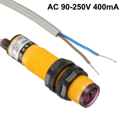Harfington Uxcell 10cm Inductive Proximity Sensor Switch Detector NO AC 90-250V 400mA 2-wire E18-DS10KA