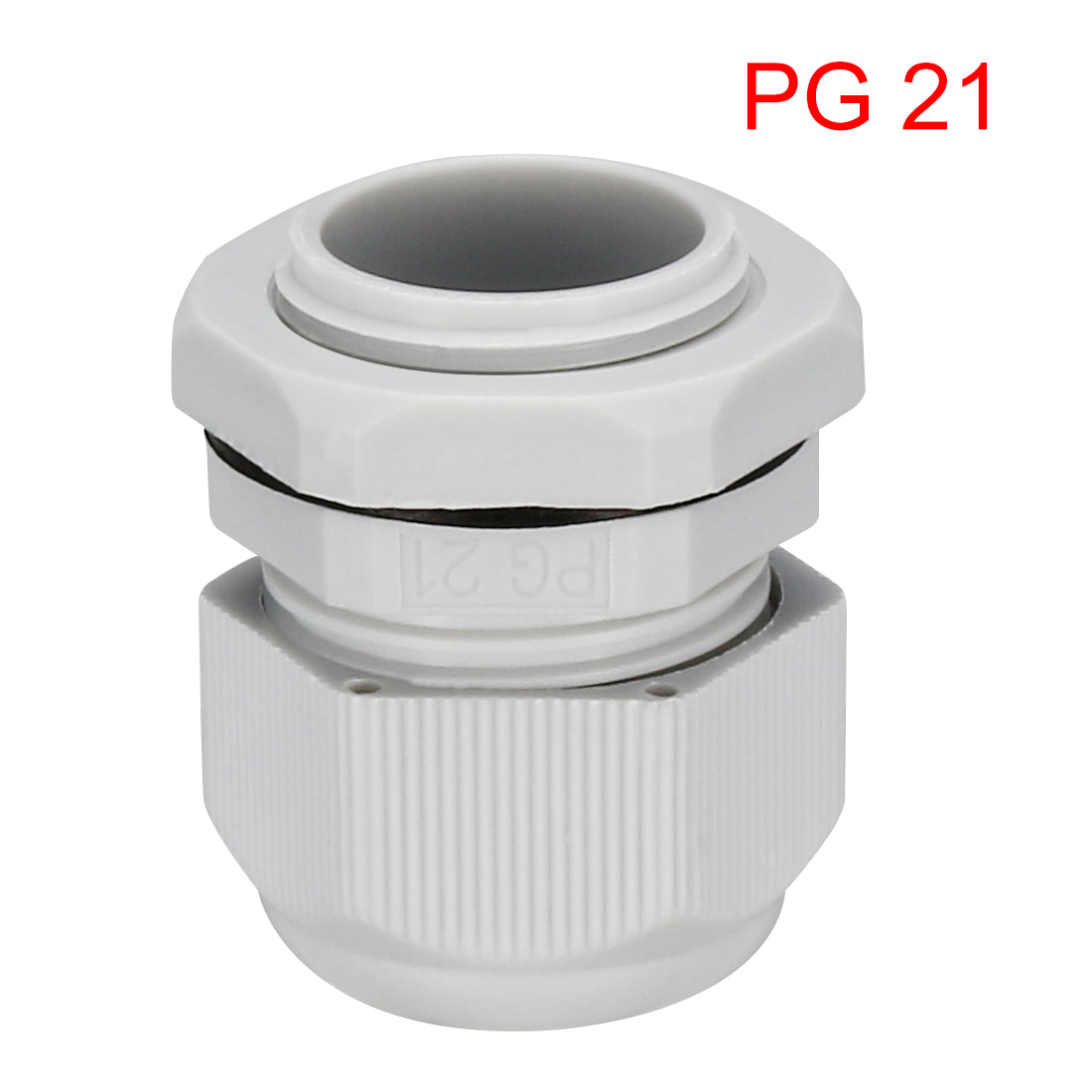 uxcell Uxcell 4Pcs PG21 Cable Gland Waterproof Connector Plastic Wire Glands Joints White for 13-18mm Dia Wires