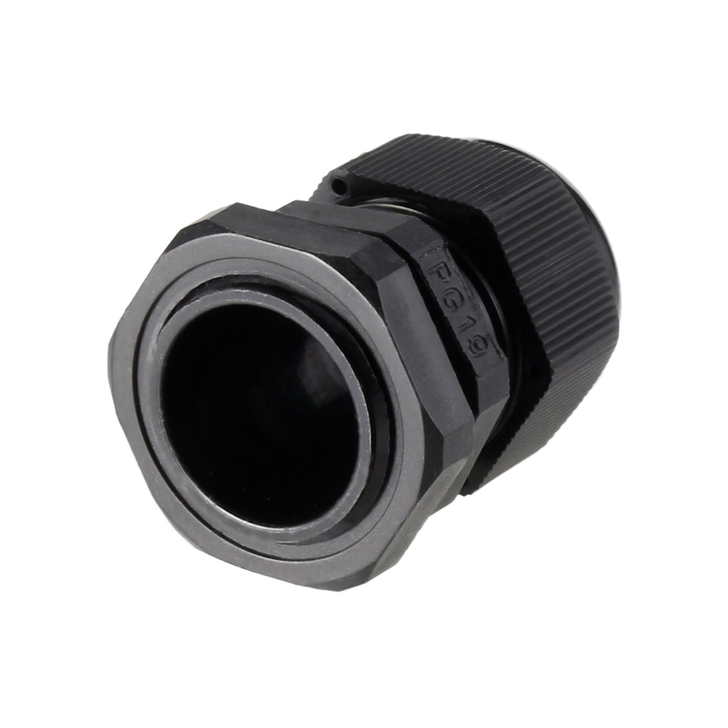 uxcell Uxcell PG19 Cable Gland Waterproof Connector Plastic Wire Glands Joints Black for 12-15mm Dia Wires