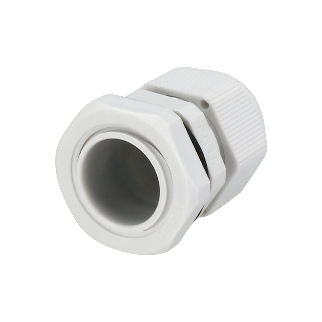 uxcell Uxcell 2Pcs PG16 Cable Gland Waterproof Plastic Joint Adjustable Locknut White for 10mm-13mm Dia Cable Wire