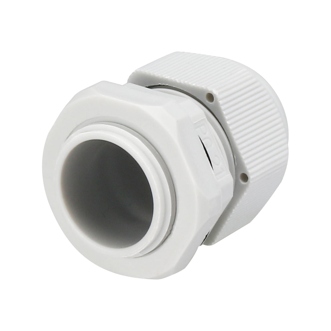 uxcell Uxcell 5Pcs PG21 Cable Gland Waterproof Plastic Joint Adjustable Locknut White for 13mm-16mm Dia Cable Wire