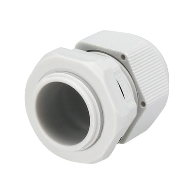 Harfington Uxcell 5Pcs PG21 Cable Gland Waterproof Plastic Joint Adjustable Locknut White for 13mm-16mm Dia Cable Wire