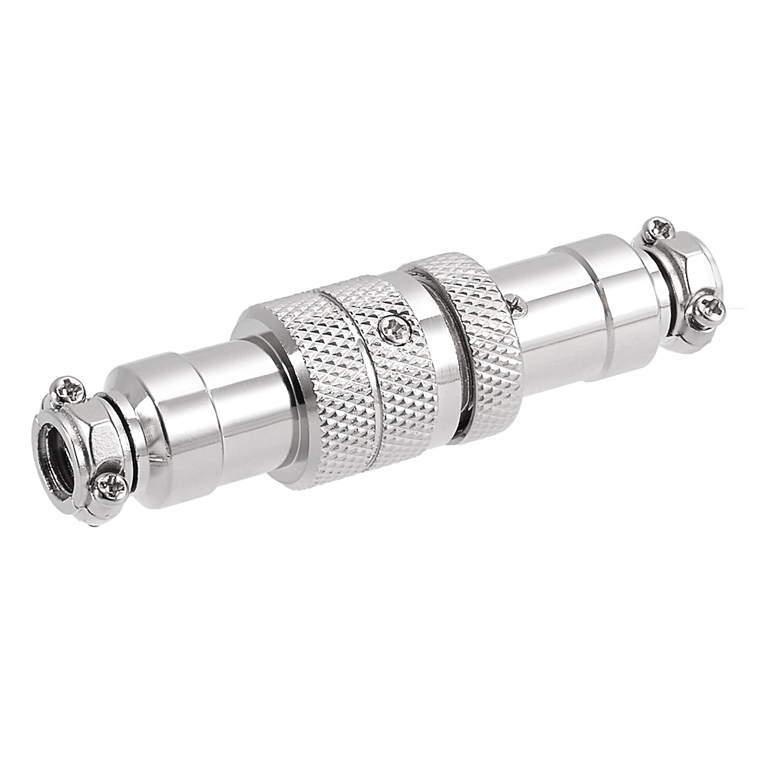 uxcell Uxcell Aviation Connector, 16mm 3Terminals 7A 125V GX16-3 Waterproof Male Wire Panel Power Chassis Metal Fittings Connector Aviation Silver Tone
